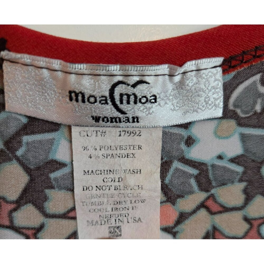 Moa Moa Women 2x plus size floor length dress orange/brown - Picture 4 of 8